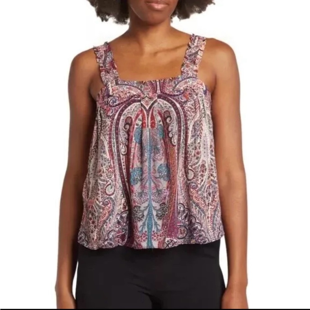 Catherine Malandrino Women's Paisley Print Top, XS New with tags MSRP$78